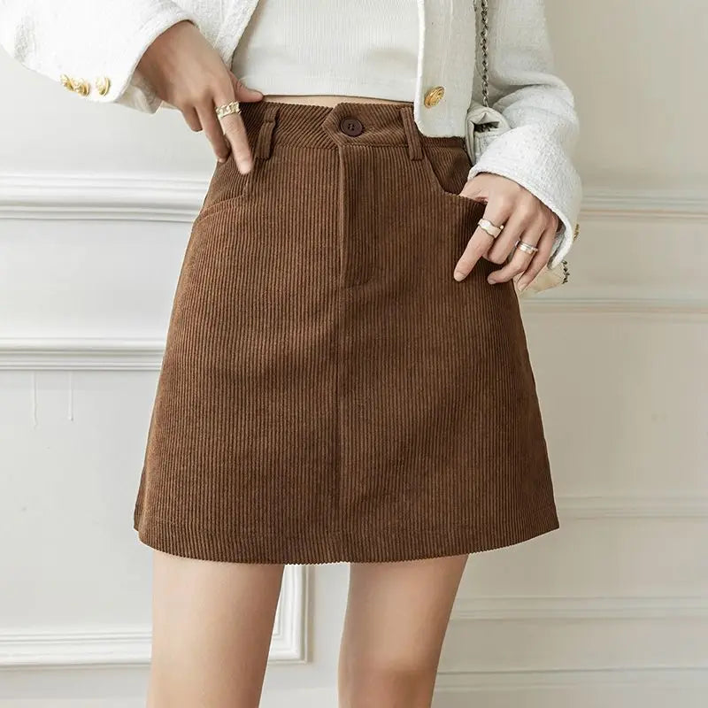 
                  
                    The Corduroy Chic Korean Skirt
                  
                